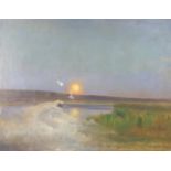 FRANZ BUNKE (1857-1939). "Moonrise"