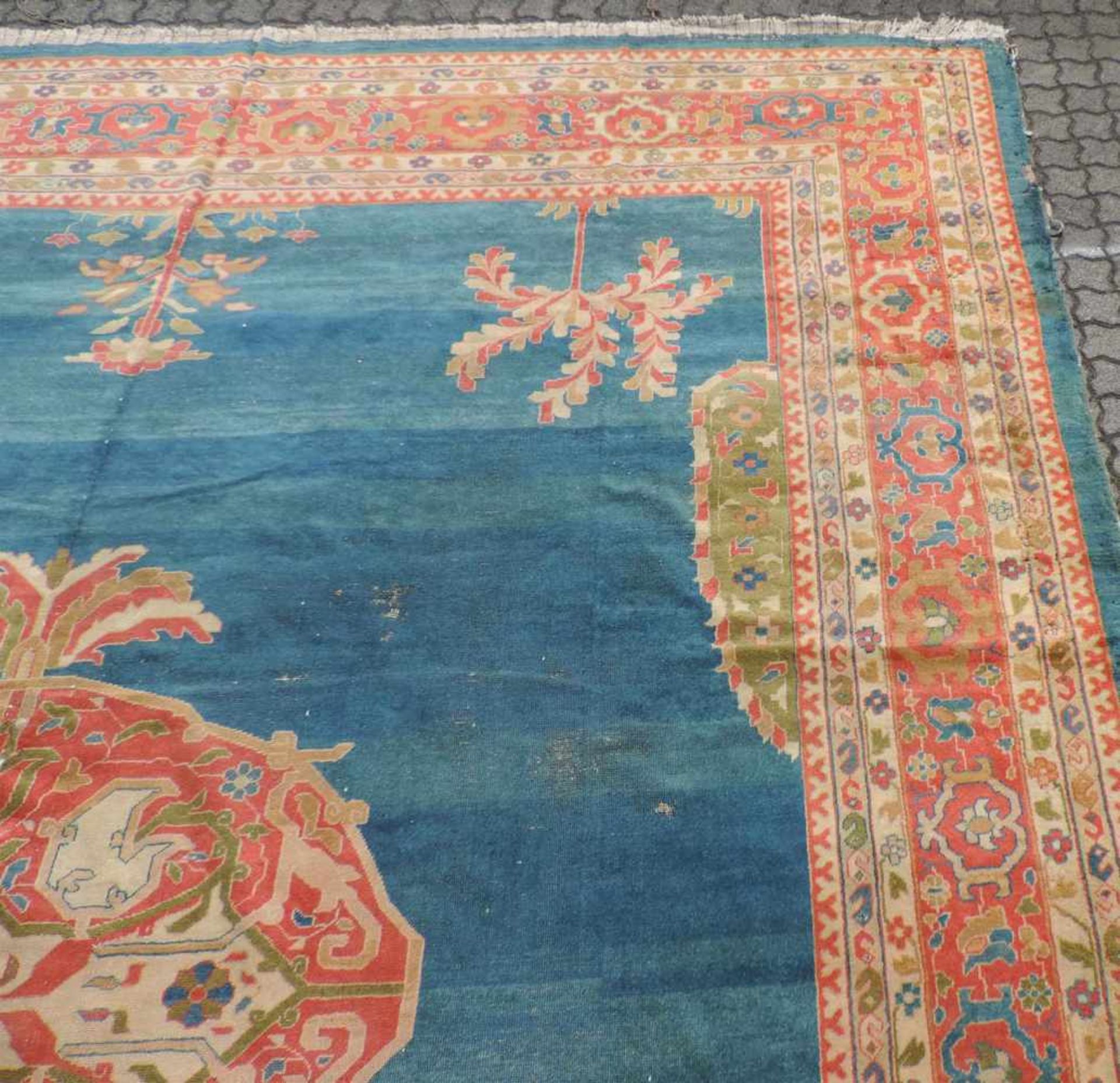 Smyrna Carpet, probably Turkey. Antique, around 1900. - Bild 7 aus 11