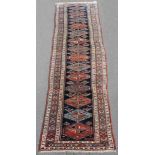 Veramin Shahsavan Persian carpet, runner. Iran. Old, around 1920.