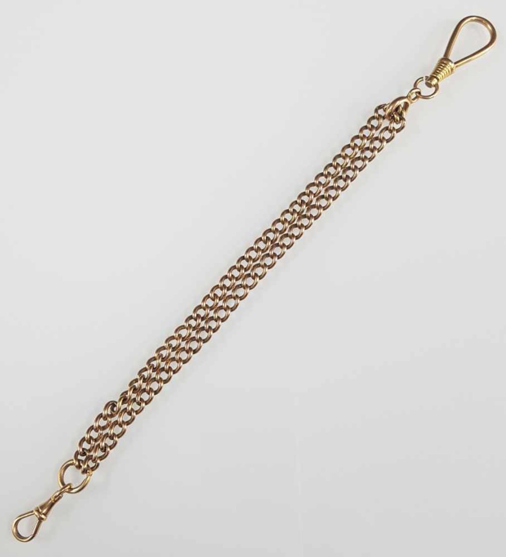 Watch chain, 585 yellow gold. 44.5 grams.