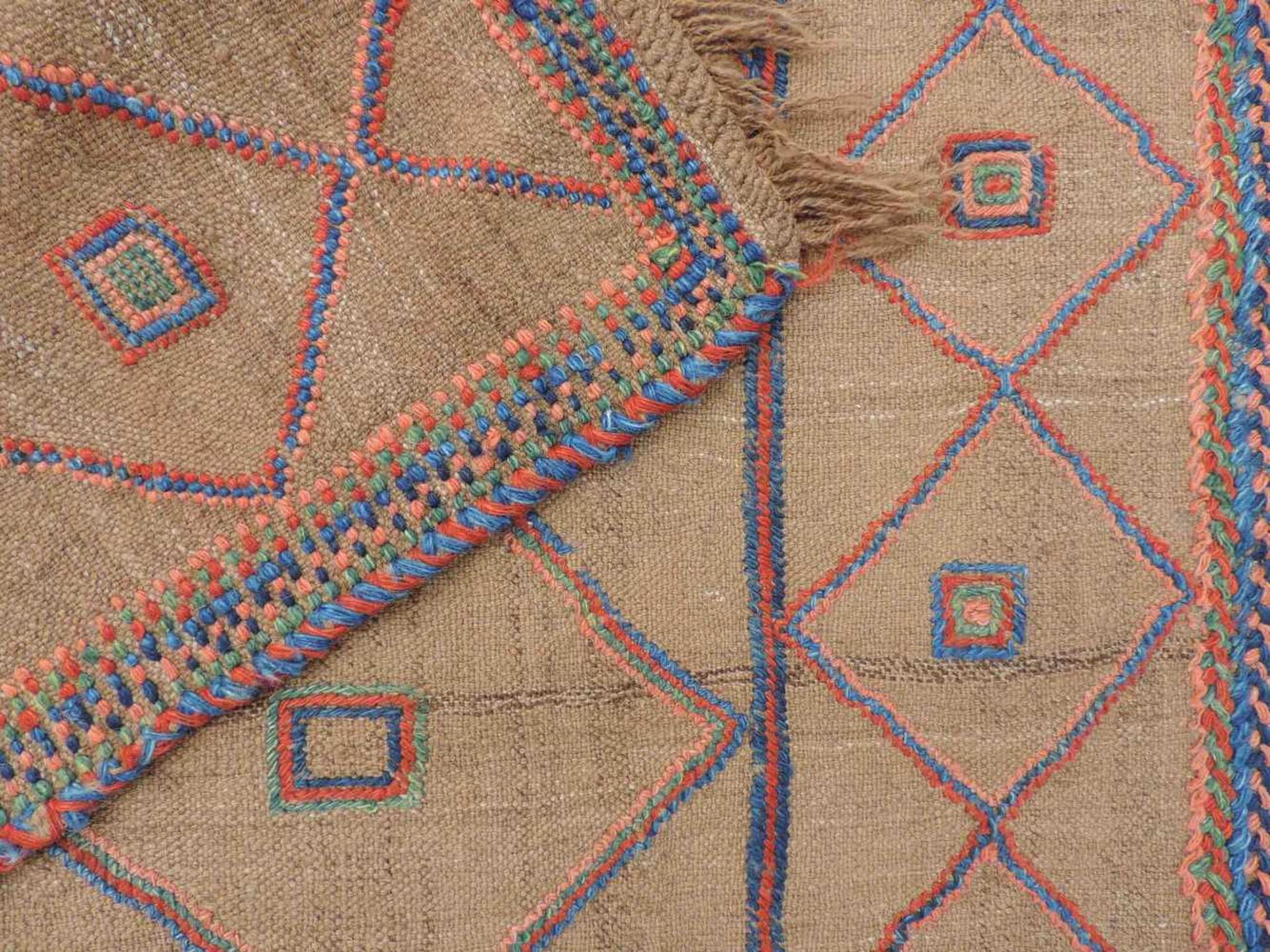 Turkoman kilim tribal carpet. Turkmenistan / Afghanistan. Antique, around 1900. - Bild 4 aus 4