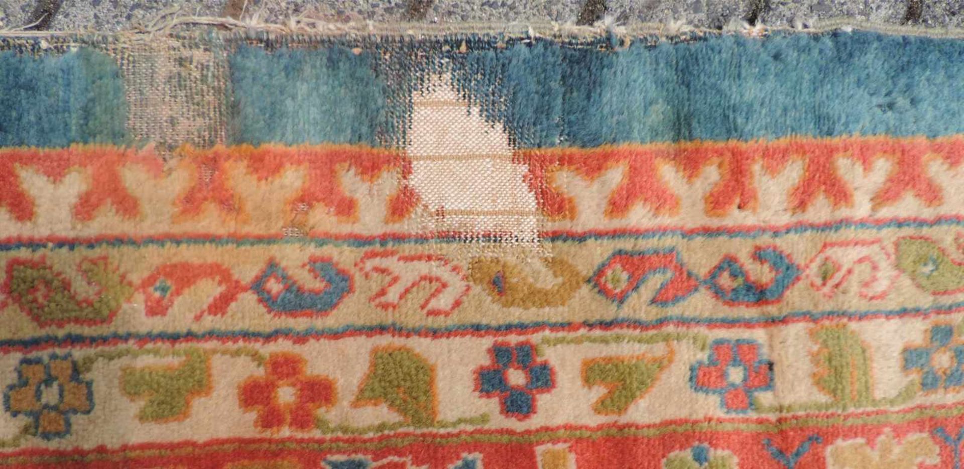 Smyrna Carpet, probably Turkey. Antique, around 1900. - Bild 10 aus 11