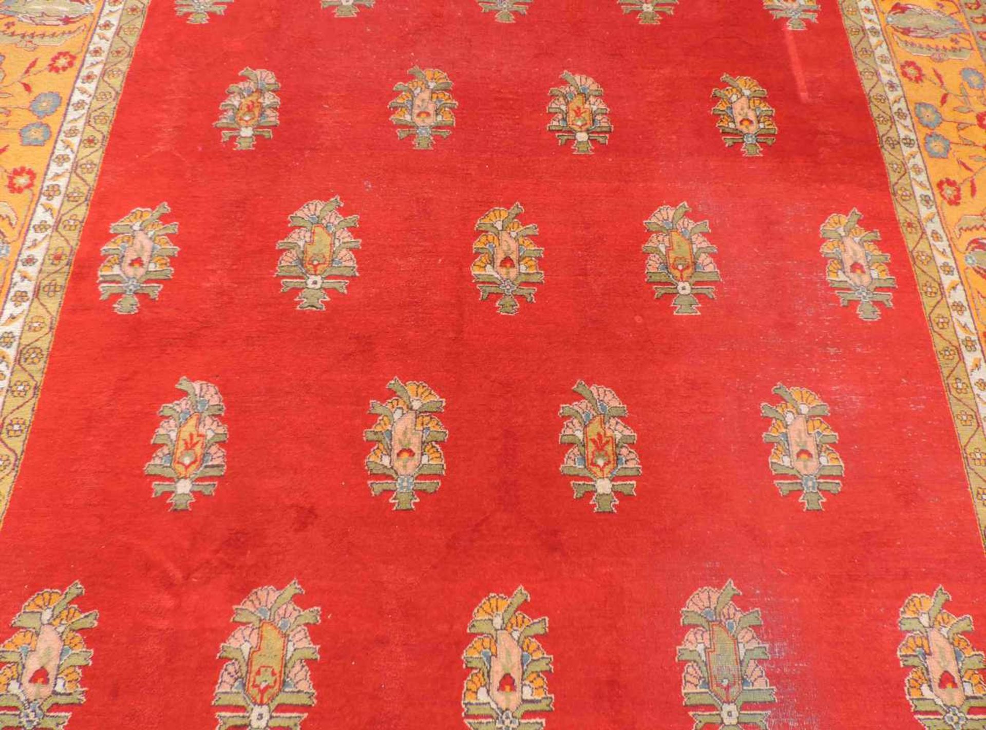 Mughal carpet. Deccani, India around 1800. - Image 5 of 10