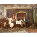 Wilhelm I RÖGGE (1829-1908). Room with gentlemen.<