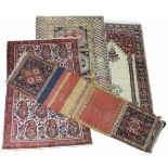 Boteh rug. Shirwan. Qashkai Hybe. Prayer rug.