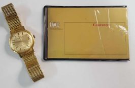 IWC men's wristwatch, automatic, 750 yellow gold. About 122 grams.
