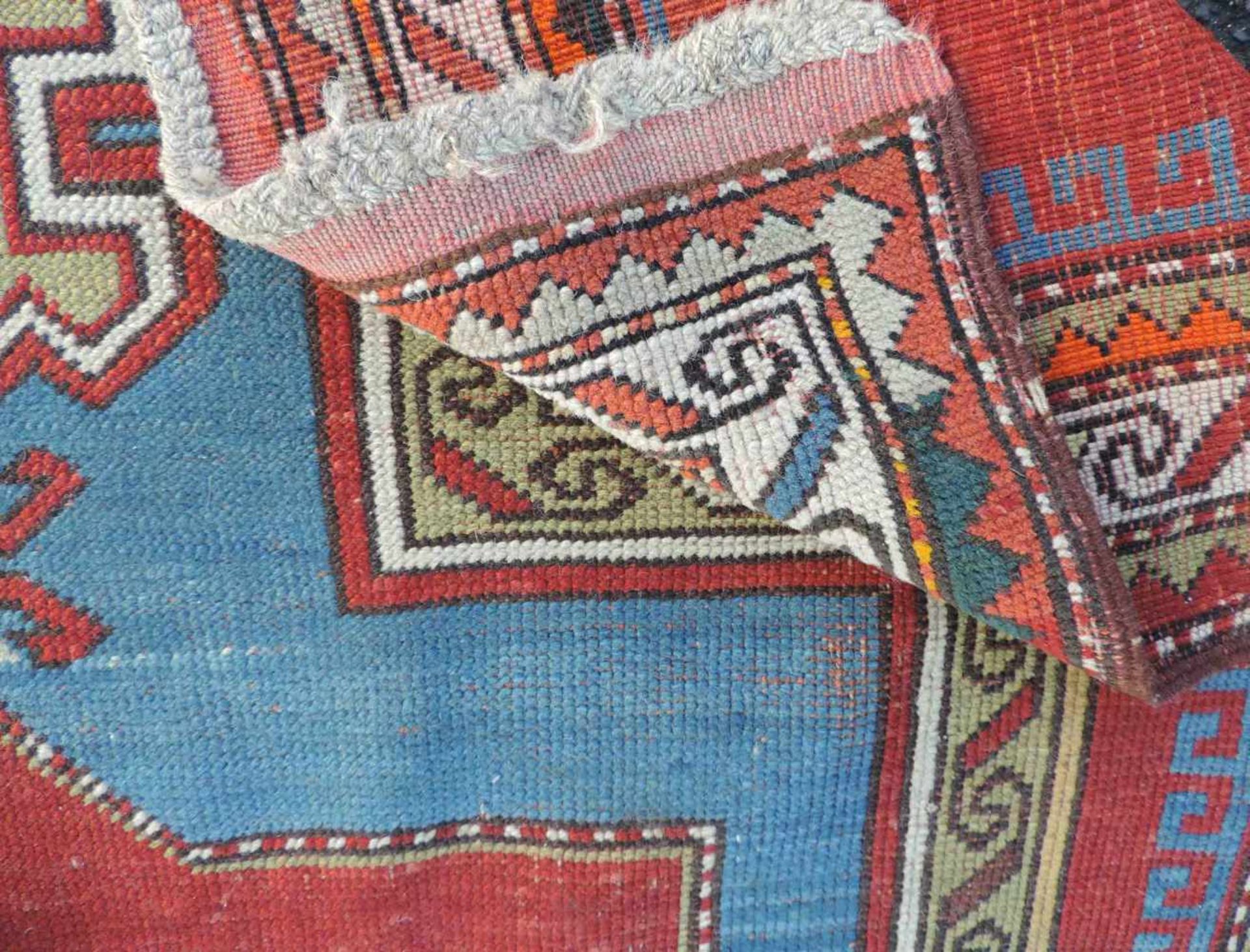 Kazak carpet. Caucasus. Old, around 1930. - Bild 6 aus 6