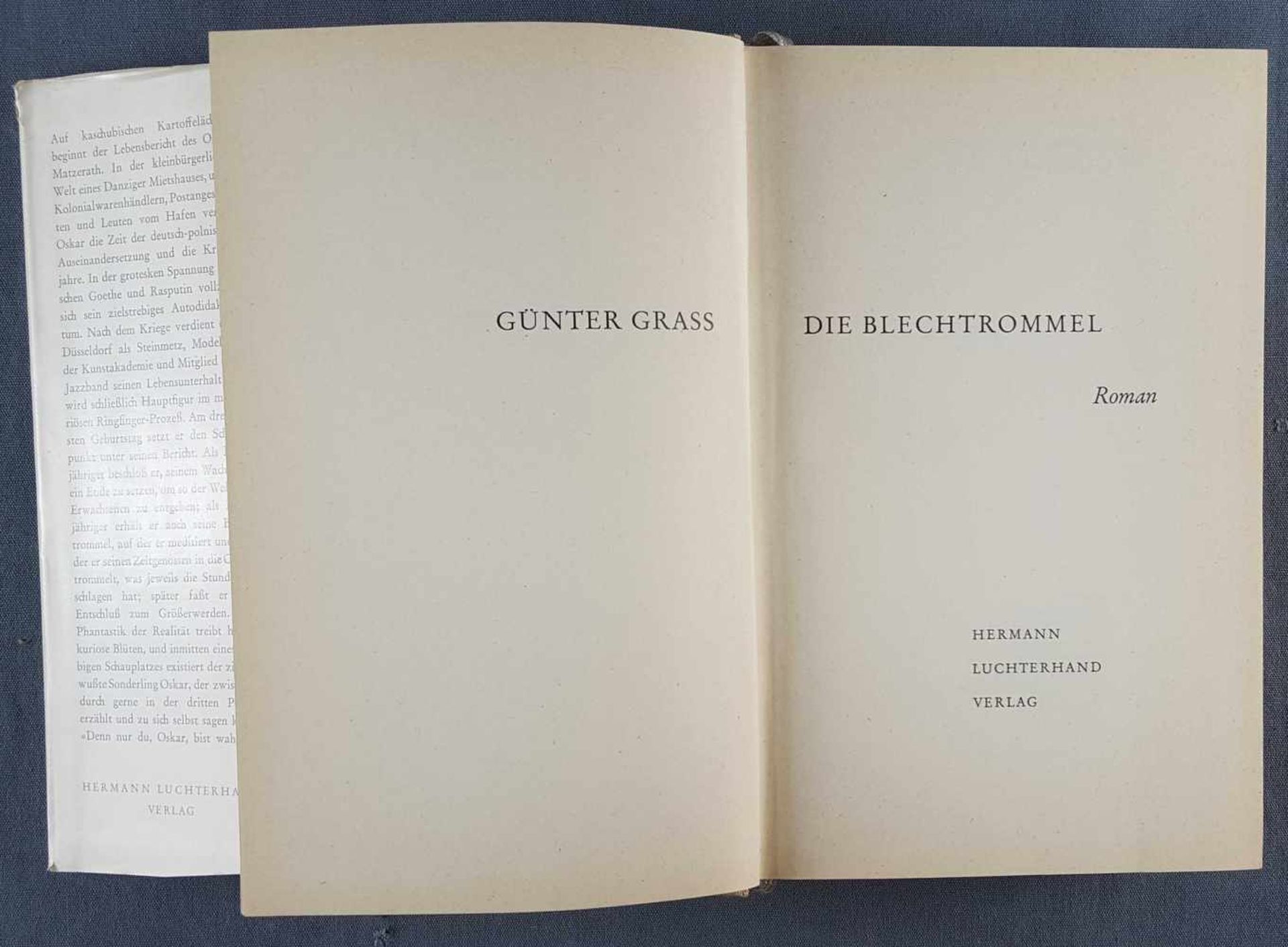 Günter GRASS (1927 - 2015). ''Die Blechtrommel'', Luchterhand, 1959, signed.< - Image 2 of 6