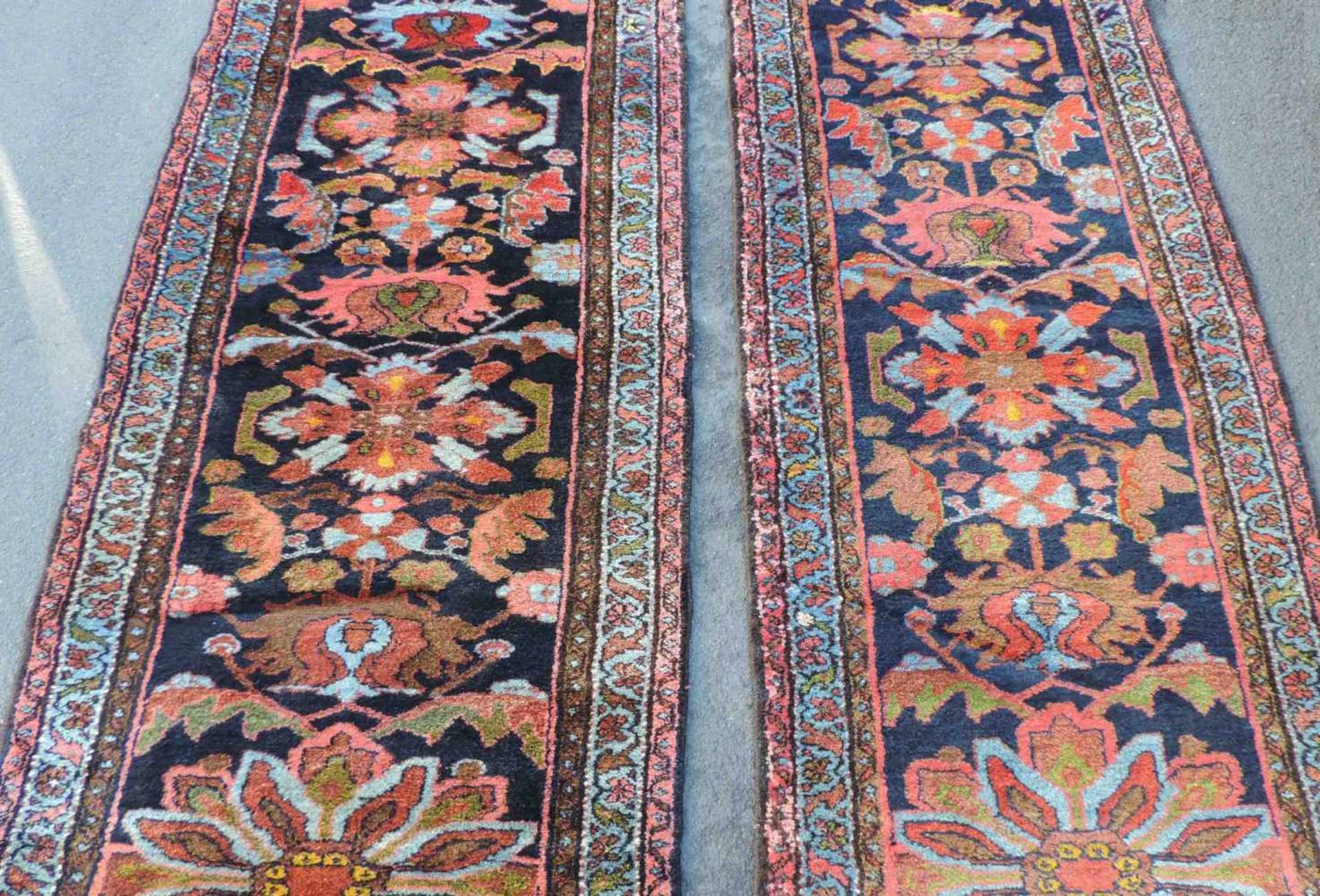 A pair of Nahawand Persian carpets. Iran. Old, around 1930. - Image 5 of 10