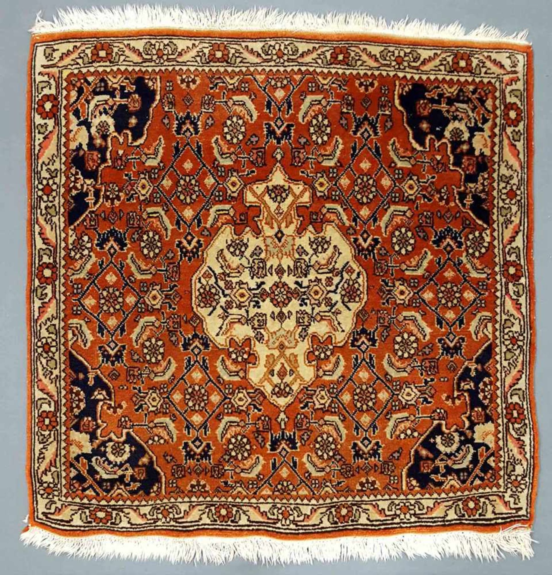 Bijar Persian carpet. Iran. Fine knotting. Old.