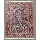 Kashan Persian carpet. Iran. Old, mid-20th century. Paradise pattern.