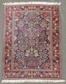 Kashan Persian carpet. Iran. Old, mid-20th century. Paradise pattern.