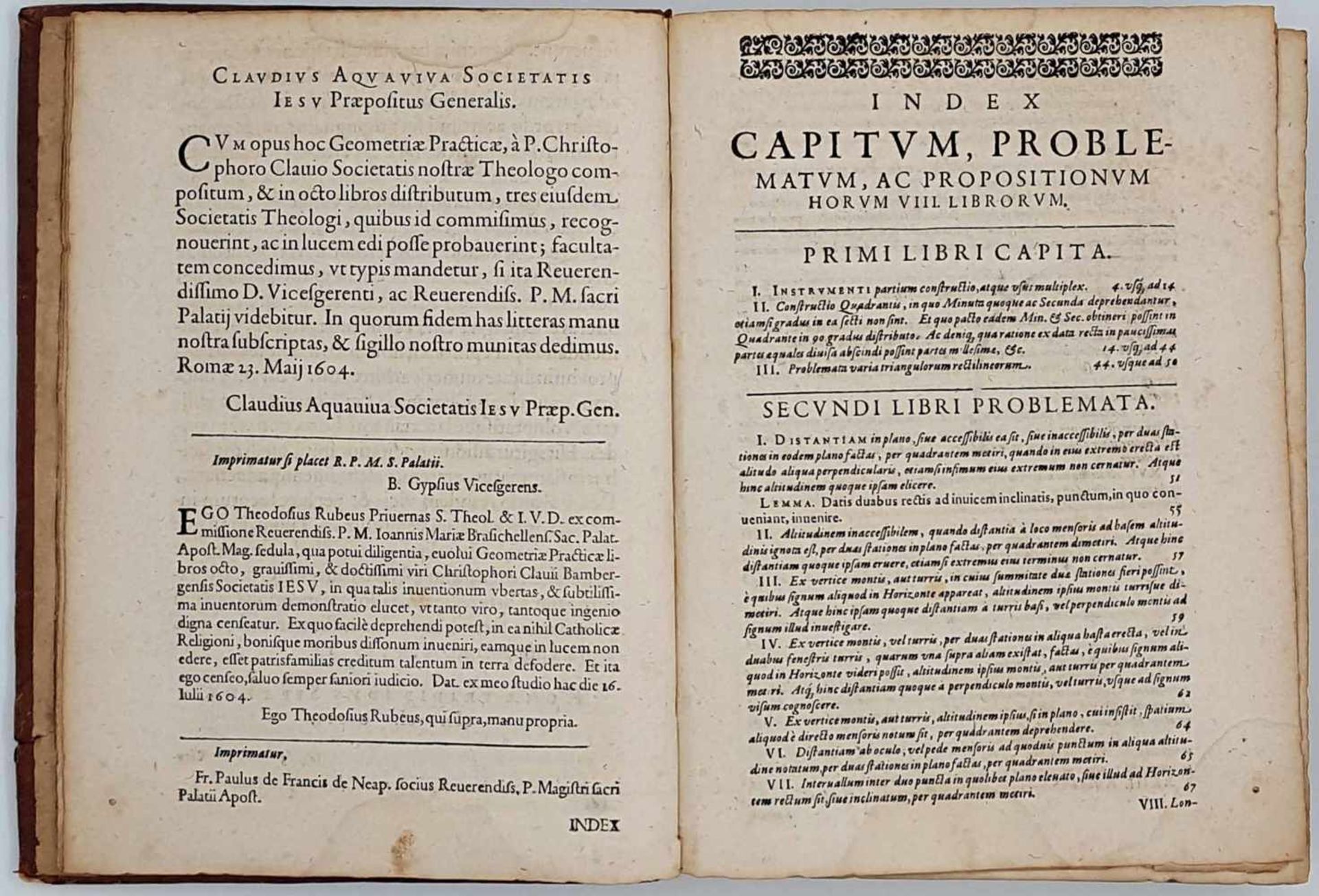 Christophori Clavii Bambergensis e Societate IESV. "Geometria Practica", 1606. - Bild 7 aus 8