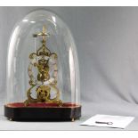 Skeleton Mantle Clock, England, around 1830. Glass cover.