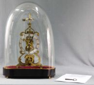 Skeleton Mantle Clock, England, around 1830. Glass cover.