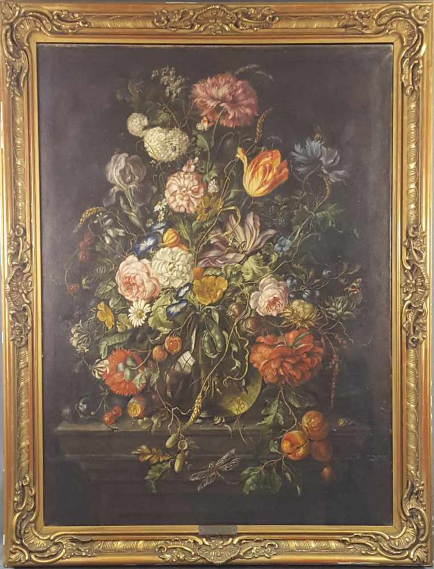 After Cornelis Jansz DE HEEM (1631 - 1695). Flower still life with insects. - Image 4 of 11