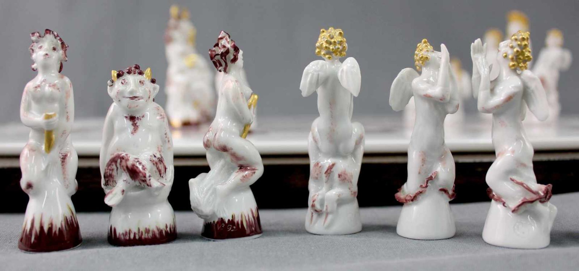 Chess Game, Heaven and Hell. Porcelain. Meissen. Unique - Bild 4 aus 15