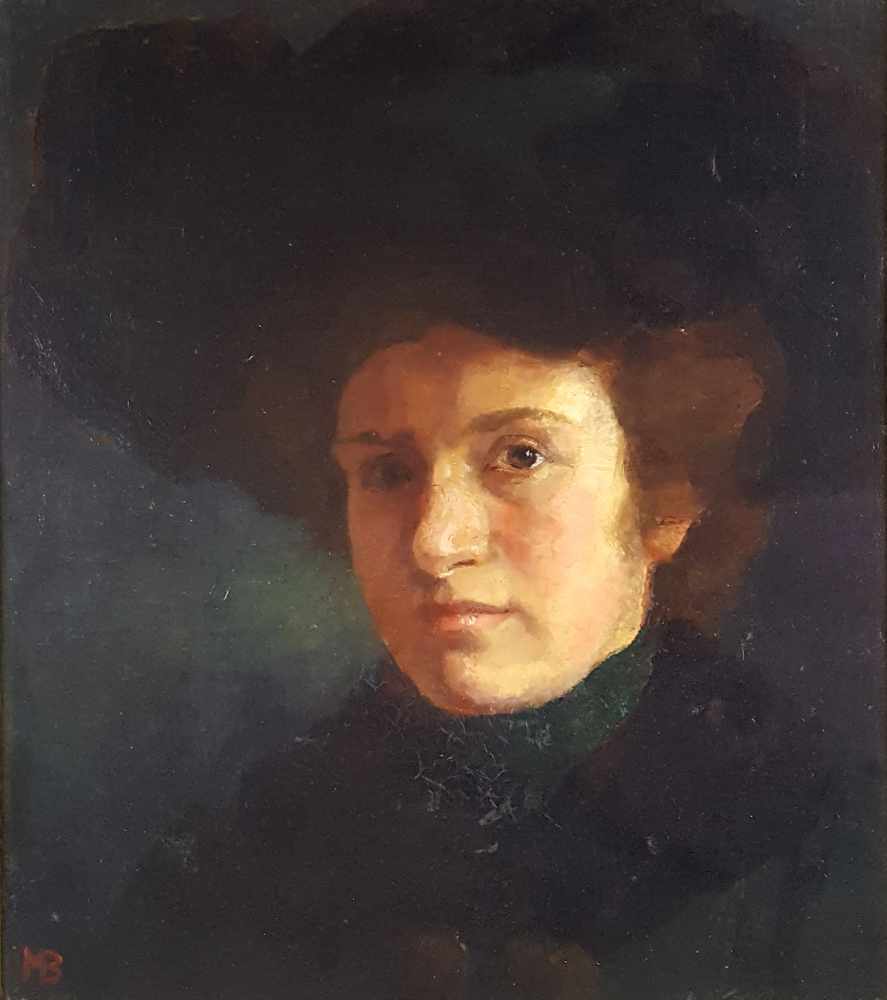 MONOGRAMMIST "MB" (XIX - XX). Portrait of a lady.