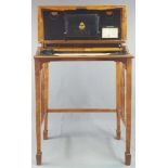 Folding secretary desk, probably cherry wood. 19th / 20th century.