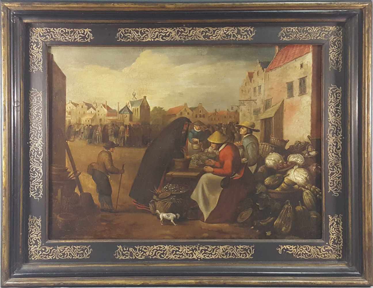 UNSIGNED (XVII - XVIII). Dutch school. Large market scene. - Image 2 of 6