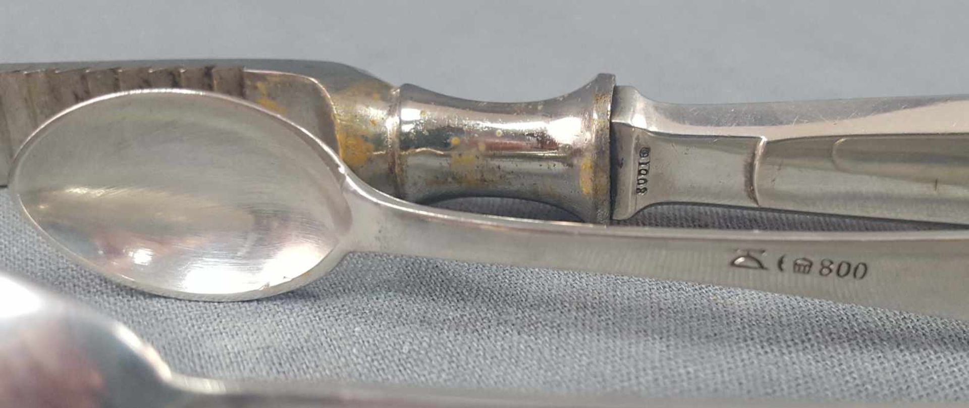 Wilkens "Pagode" silver 800, Art Deco cutlery. - Image 8 of 8