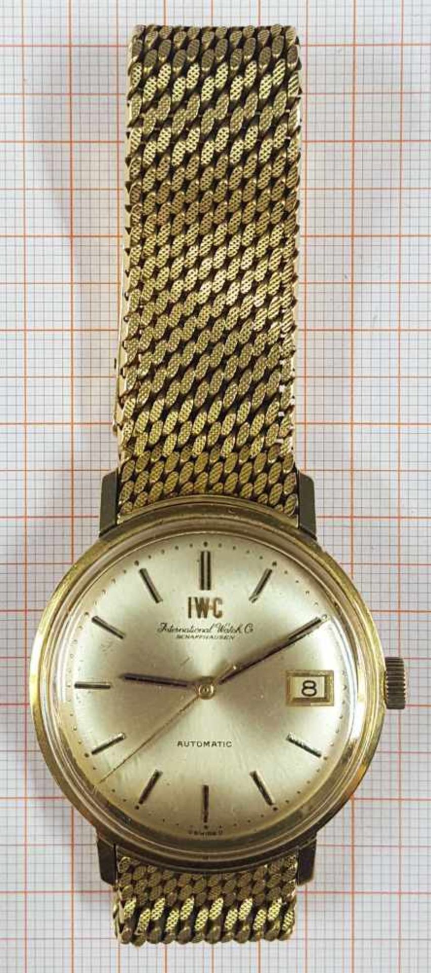 IWC men's wristwatch, automatic, 750 yellow gold. About 122 grams. - Bild 2 aus 12