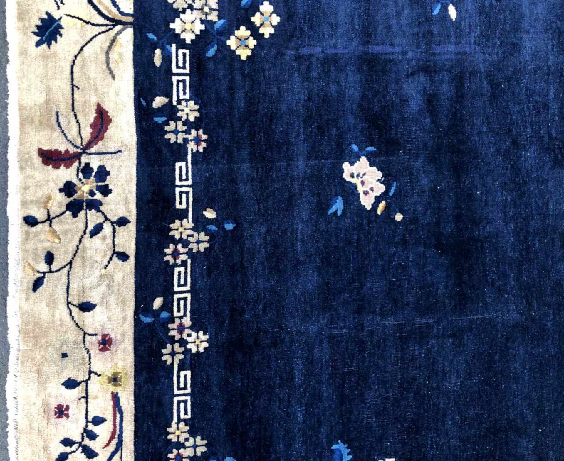 Chinese Carpet for Nichols London. Old. Mid-20th century. - Image 6 of 12