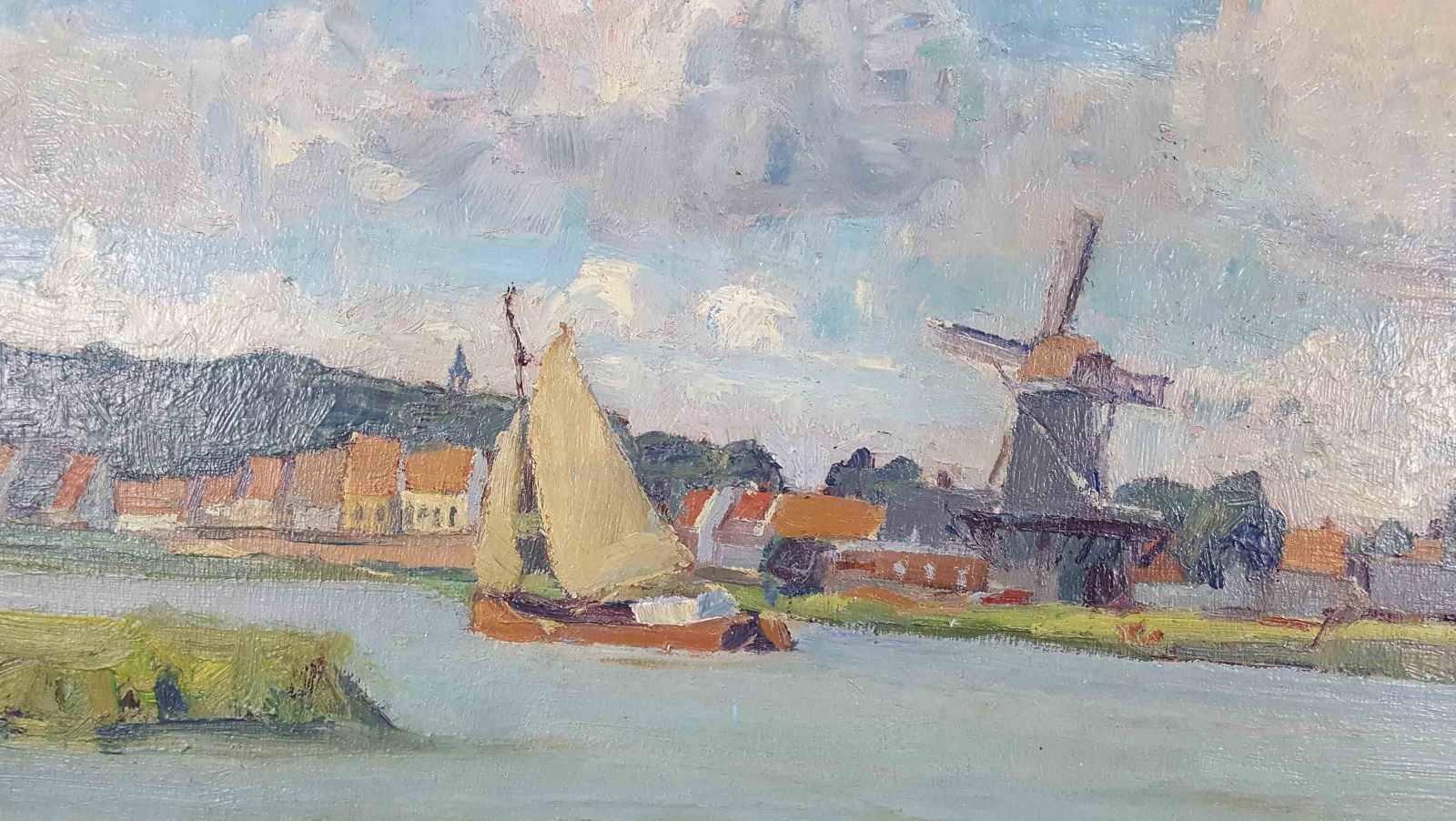 Poppe FOLKERTS (1875 - 1949). ''Wijk bij Duurstede am Zeek, Holland 1936''. - Image 4 of 8