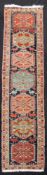 Azeri Persian carpet. Runner. Iran. Old. Mid 20th century.