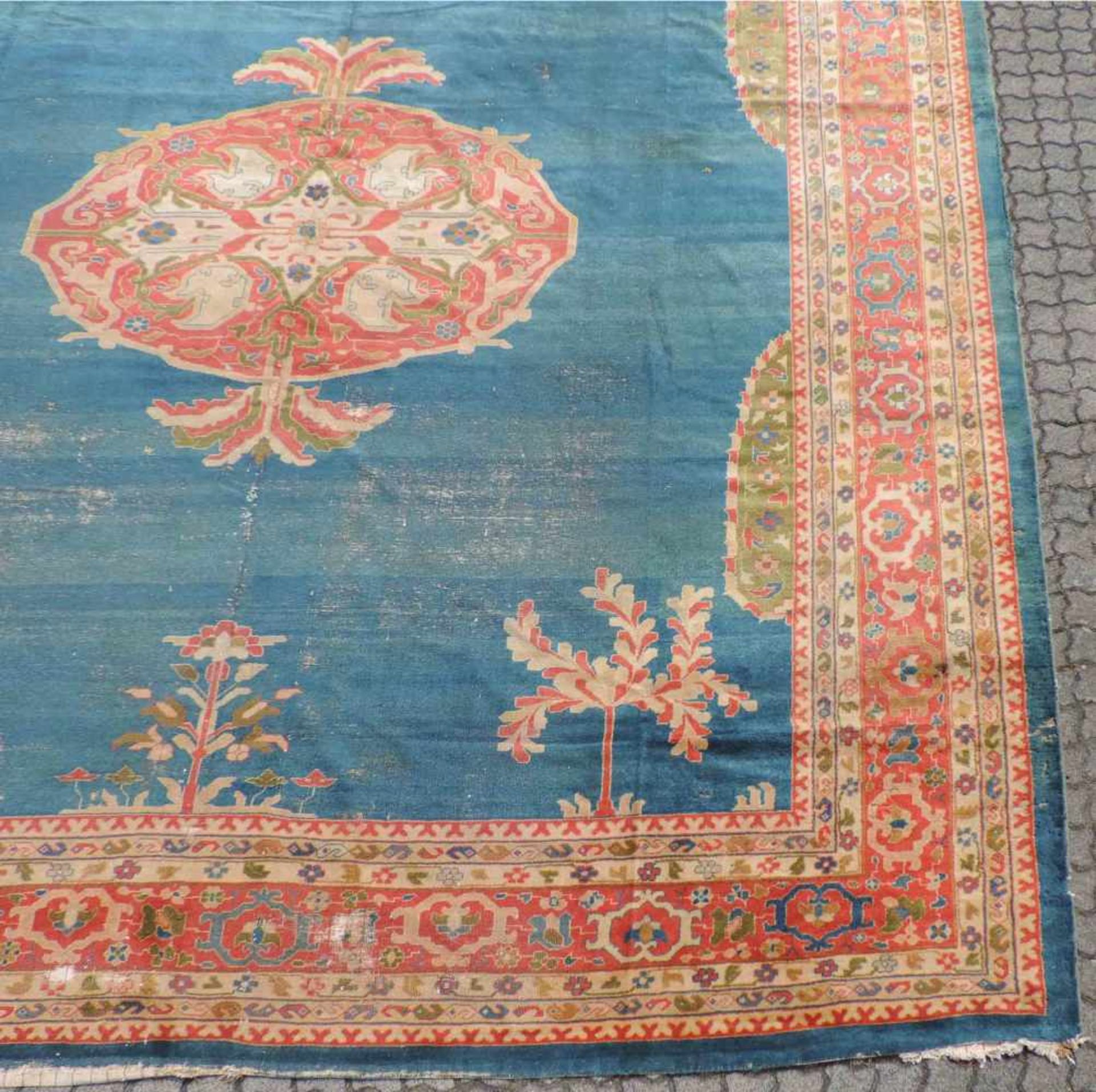 Smyrna Carpet, probably Turkey. Antique, around 1900. - Bild 6 aus 11