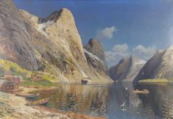 Johann HOLMSTEDT (1851 - 1929). Norwegian fjord.