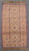 Turkoman kilim tribal carpet. Turkmenistan / Afghanistan. Antique, around 1900.