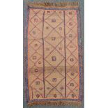 Turkoman kilim tribal carpet. Turkmenistan / Afghanistan. Antique, around 1900.