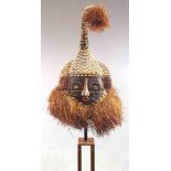 Mask. Probably king. Africa. 55 cm high, 193 cm with stand.