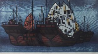 Clifton KARHU (1927 - 2007). "Boats of Hong Kong" 1987.