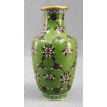 Green Cloisonne vase. Proably China old, around 1920.