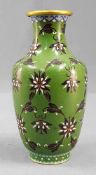 Green Cloisonne vase. Proably China old, around 1920.