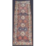 Hamadan Persian carpet. Runner. Iran. Antique, around 1900.