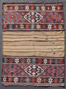 Shah - Savan Kilim. Mafrash fragment. Caucasus. Antique around 1880.