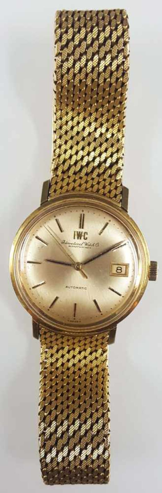 IWC men's wristwatch, automatic, 750 yellow gold. About 122 grams. - Bild 5 aus 12