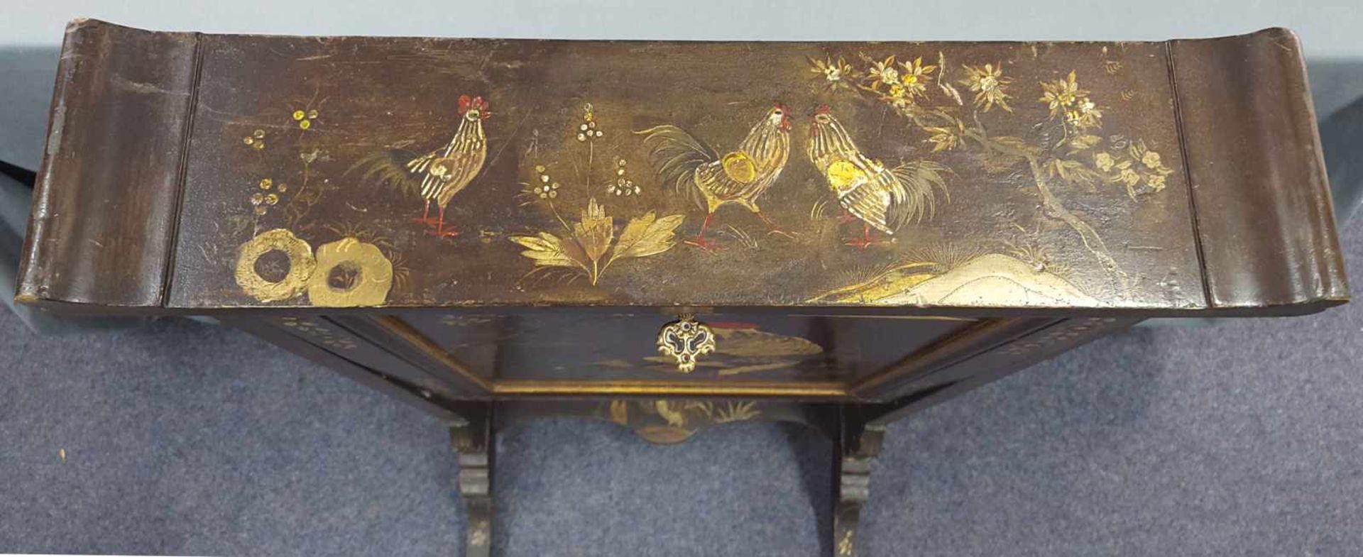 Secretary. Acquired in China before 1940. Lacquer painting. - Bild 9 aus 9