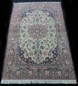 Isfahan Persian carpet. Iran. Old. Middle, 20th century.