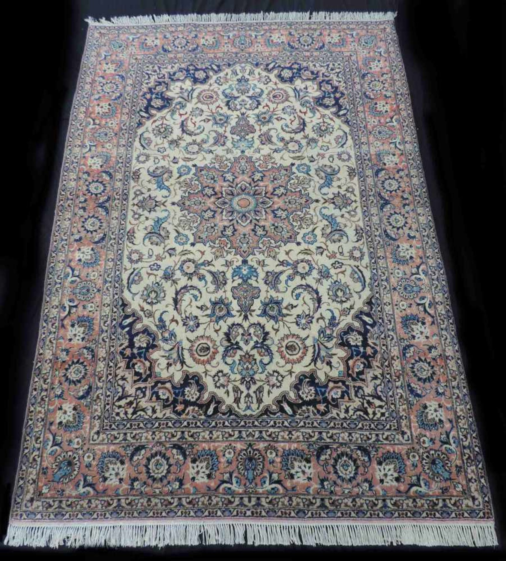 Isfahan Persian carpet. Iran. Old. Middle, 20th century.