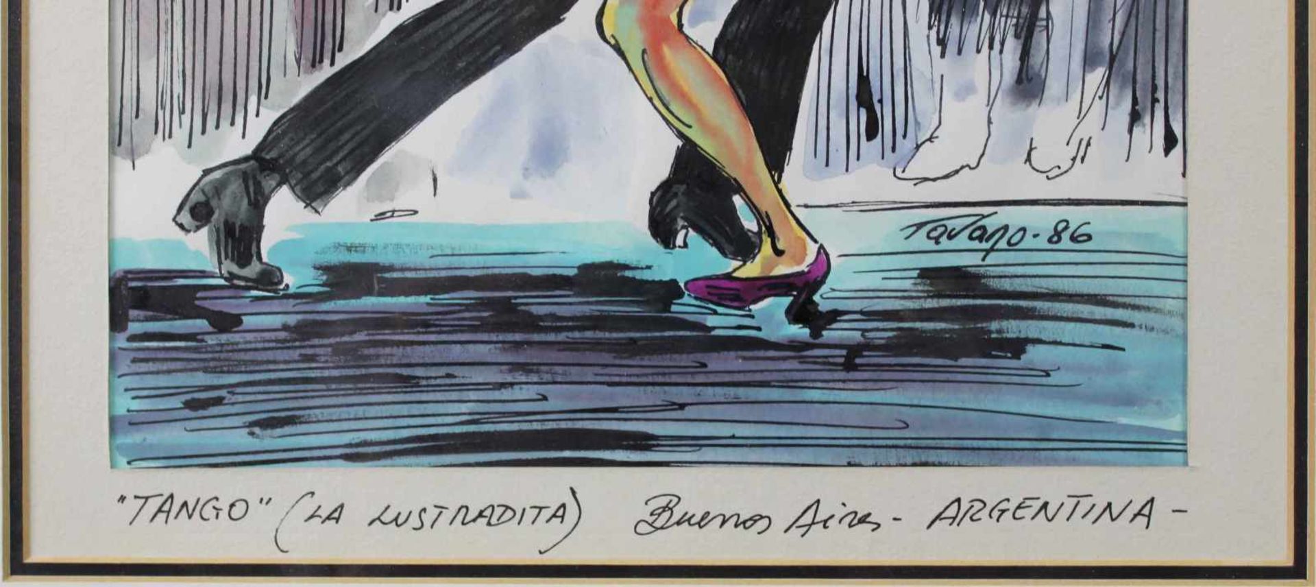 Carlos TAVANO (XX). Two watercolors. "Tango". 1986. - Image 3 of 8