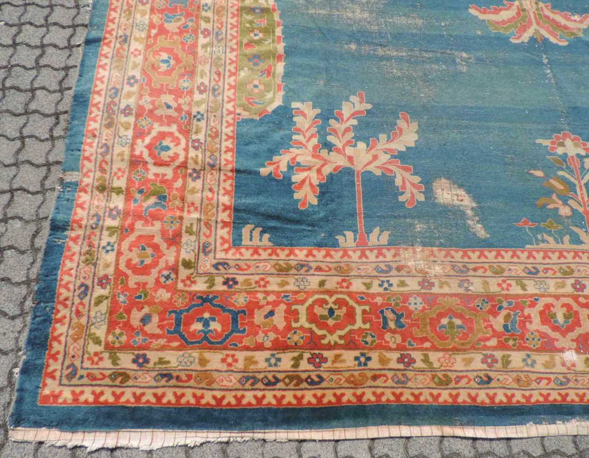 Smyrna Carpet, probably Turkey. Antique, around 1900. - Bild 4 aus 11