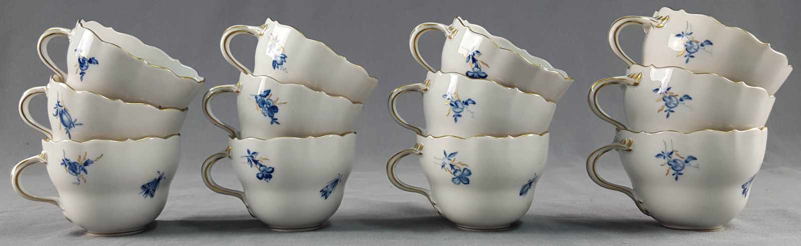 Coffee service Meissen porcelain for 12 persons. No coffee pot. - Image 6 of 19
