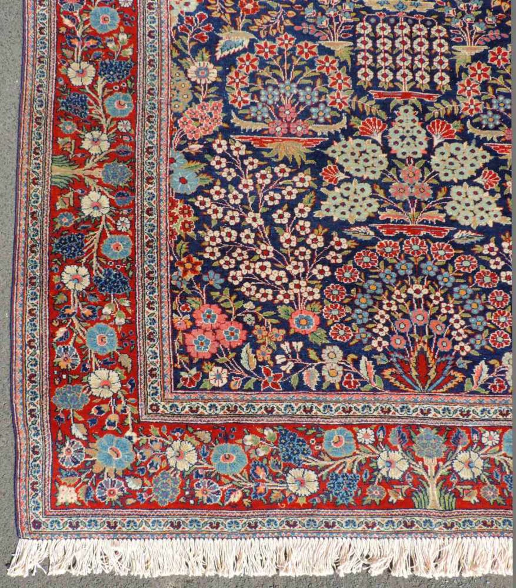 Kashan Persian carpet. Iran. Old, mid-20th century. Paradise pattern. - Image 2 of 6