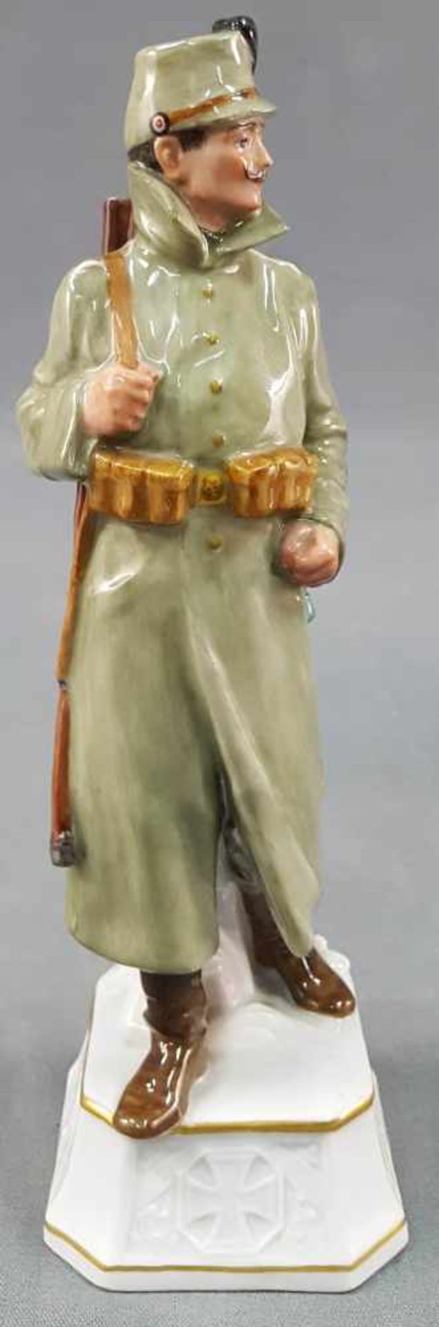 Meissen Knauffzeit, Reservistenteller 1809 - 1909. Soldier. Model number 283. - Image 4 of 11