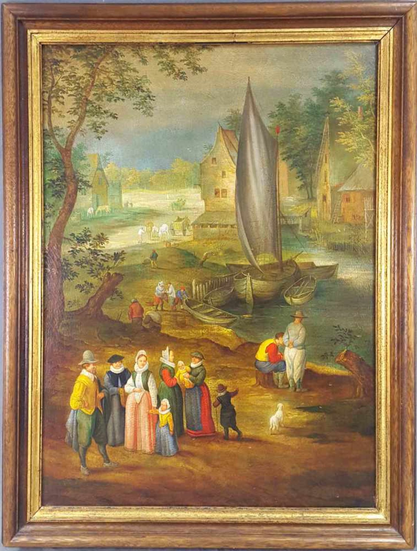 Esaias I VAN DE VELDE (1587 - c.1630) circle off. The rich merchant with family. - Bild 2 aus 6