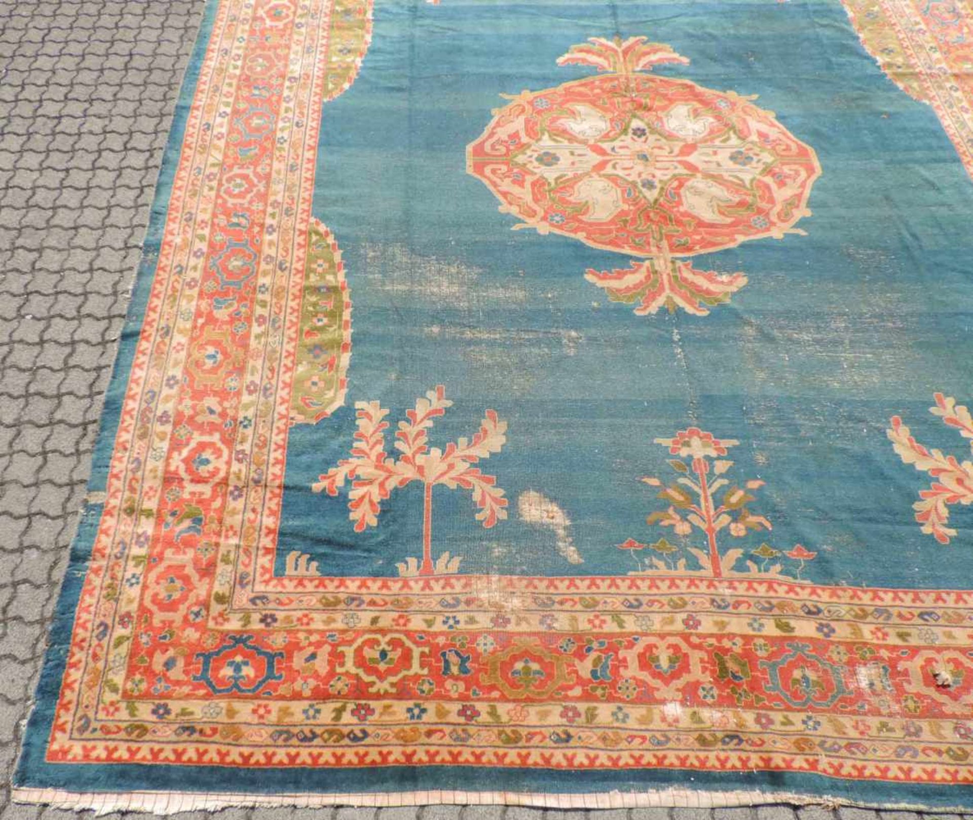 Smyrna Carpet, probably Turkey. Antique, around 1900. - Bild 5 aus 11